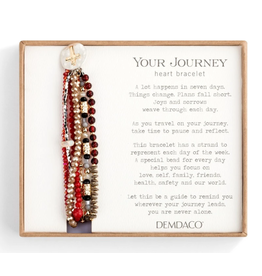 Demdaco Demdaco 1004670038 Beaded Your Journey Prayer Bracelet-Garnet