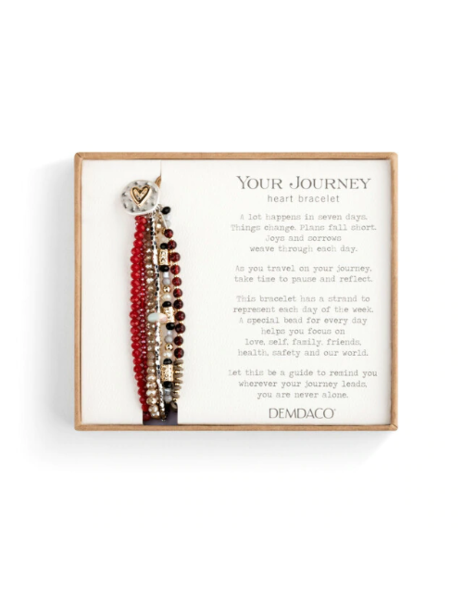 Demdaco Demdaco 1004670039 Garnet Beaded YourJourney Love  Bracelet