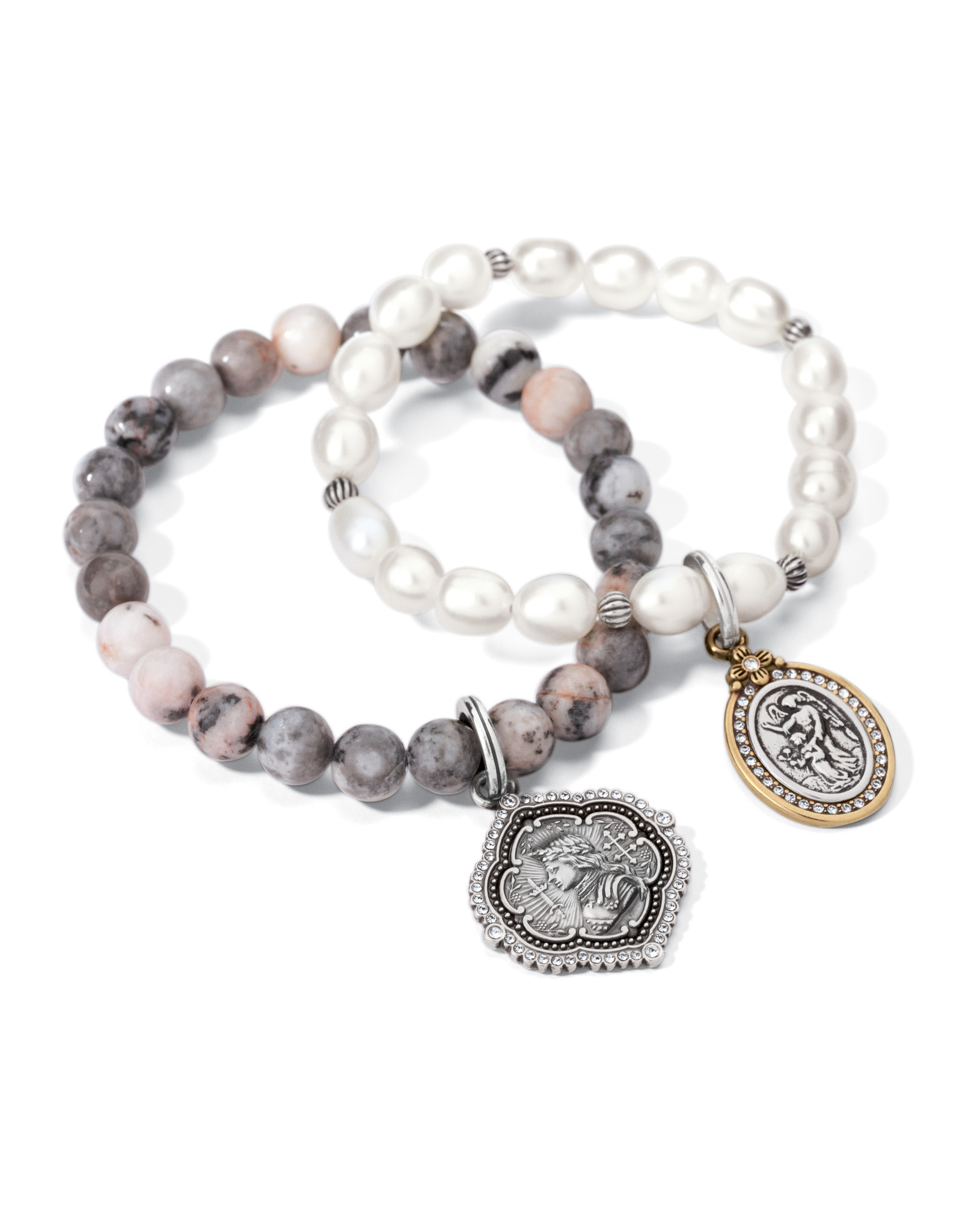 Brighton Brighton JF8013 Guardian Angel Pearl Stretch Bracelet