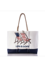 Sea Bags Sea Bags S003631 Ogunquit Beach Tote Hemp Handle Life is Good