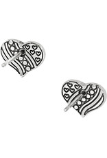 Brighton Brighton J22053 Hearts and Stripes Mini Post Earrings