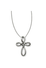 Brighton Brighton JL8490 Interlok Petite Cross Necklace Brighton Brighton JL8490 Interlok Petite Cross Necklace