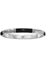 Brighton Brighton JB0773 Sil/Blk Wiltern Hinged Bangle