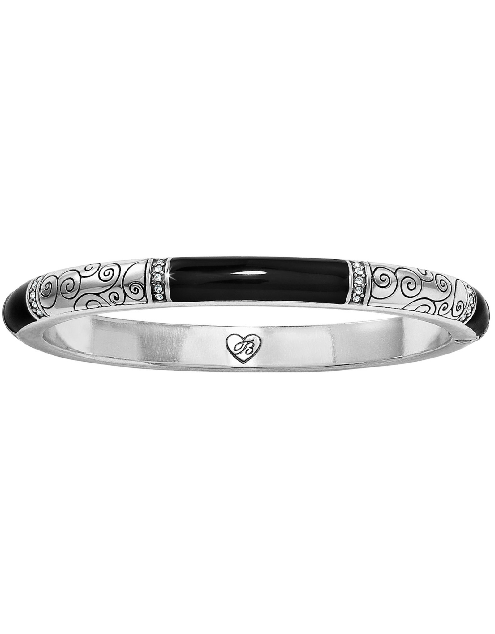 Brighton Brighton JB0773 Sil/Blk Wiltern Hinged Bangle