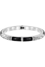 Brighton Brighton JB0773 Sil/Blk Wiltern Hinged Bangle