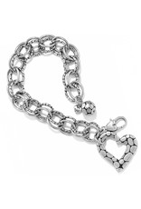 Brighton Brighton J39420 Sil Pebble Heart Bracelet