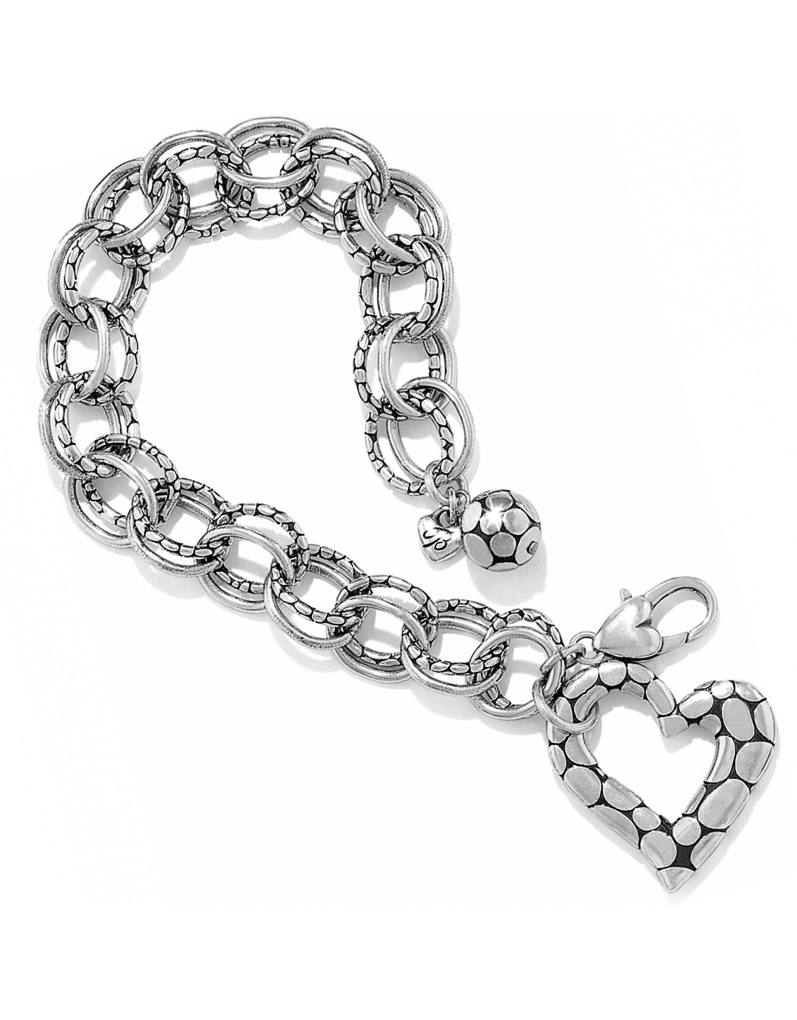 Brighton Brighton J39420 Sil Pebble Heart Bracelet