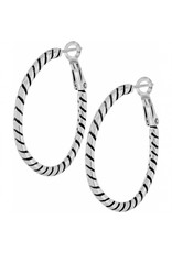 Brighton Brighton JE3760 Twist Oval Hoop Charm Earring