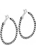 Brighton Brighton JE3760 Twist Oval Hoop Charm Earring