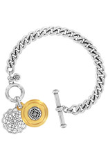 Brighton Brighton JF6662 Ferrara Two Tone Toggle Bracelet Brighton Brighton JF6662 Ferrara Two Tone Toggle Bracelet