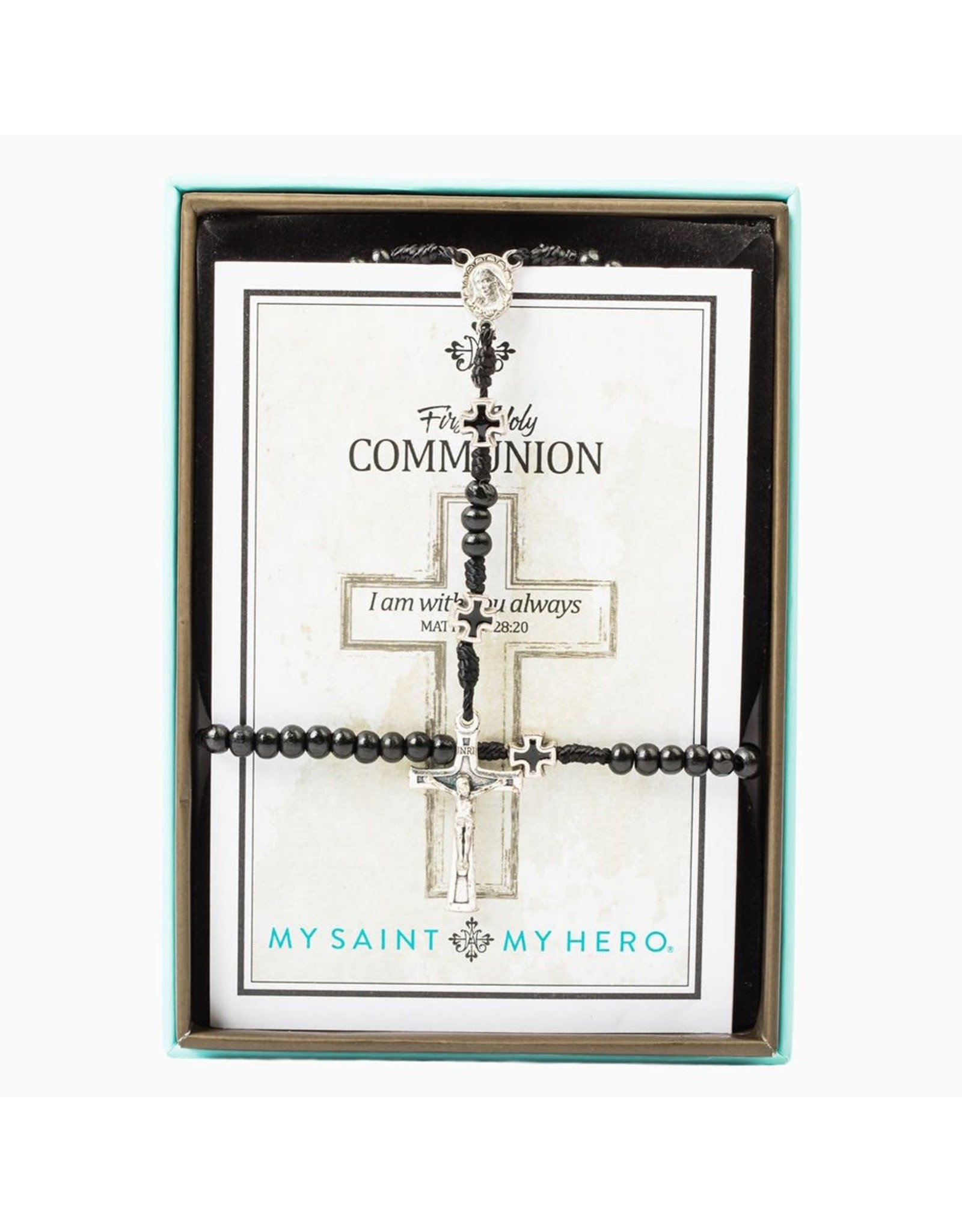 My Saint My Hero My Saint My Hero 50025BK In Communion Boy’s Rosary & Bracelet Set