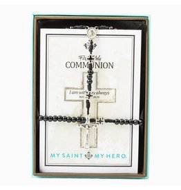 My Saint My Hero My Saint My Hero 50025BK In Communion Boy’s Rosary & Bracelet Set