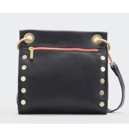 Hammitt Hammitt Tony Medium Black Brushed Gold Red Zipper Handbag 13064