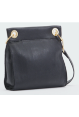 Hammitt Hammitt Tony Medium Black Brushed Gold Red Zipper Handbag 13064