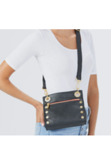 Hammitt Hammitt Tony Small Black Brushed Gold Red Zipper Handbag 14145
