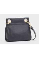 Hammitt Hammitt Tony Small Black Brushed Gold Red Zipper Handbag 14145