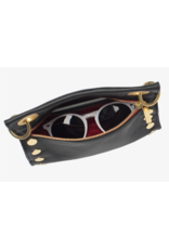Hammitt Hammitt Tony Small Black Brushed Gold Red Zipper Handbag 14145