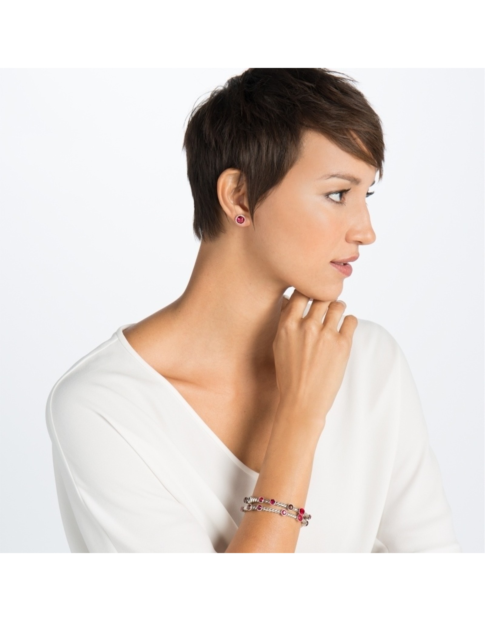 Brighton Brighton JA173E Ruby Iris Stud Earring