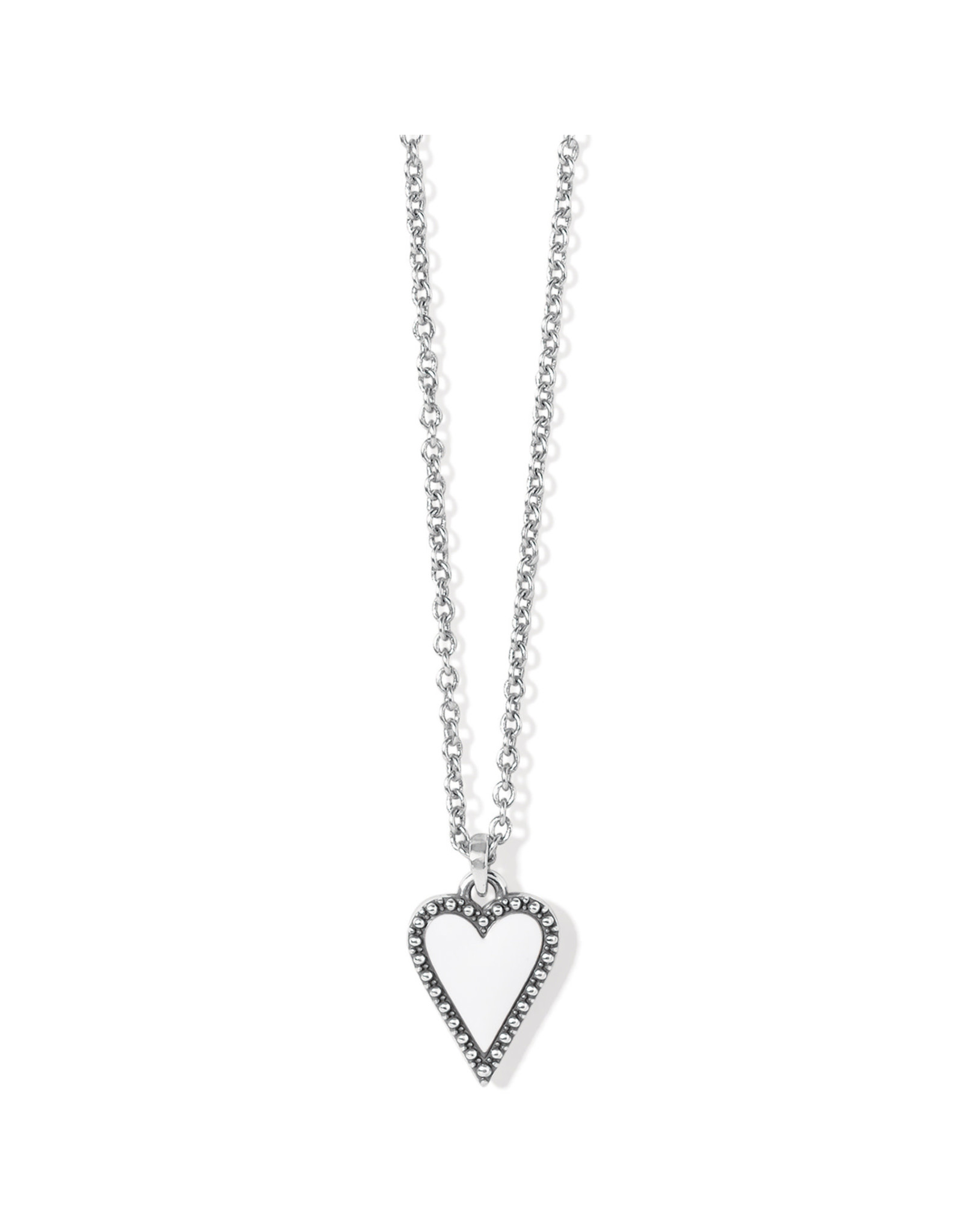 Brighton Brighton JM511A Dazzling Love Petite White Heart Necklace