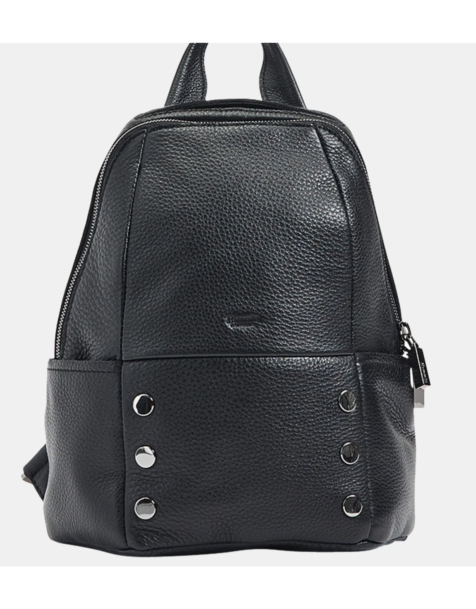 Hammitt Hammitt Hunter Medium Black Gunmetal Red Zip Backpack 15504
