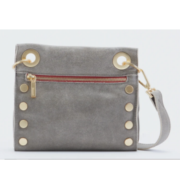 Hammitt Hammitt Tony Small Pewter Brushed Gold Red Zipper Handbag 14145