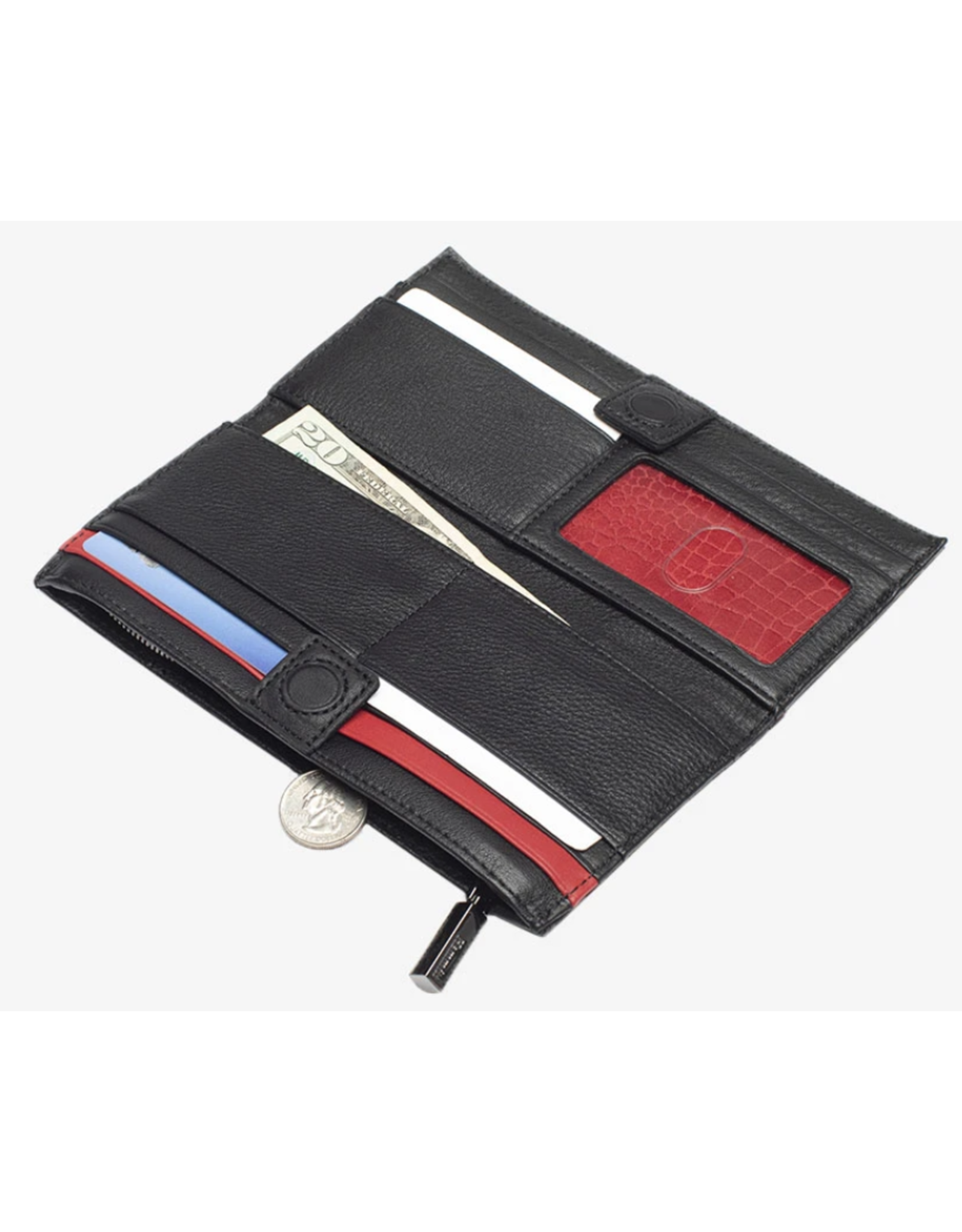 Hammitt Hammitt  110 North Black Gunmetal Wallet 4584