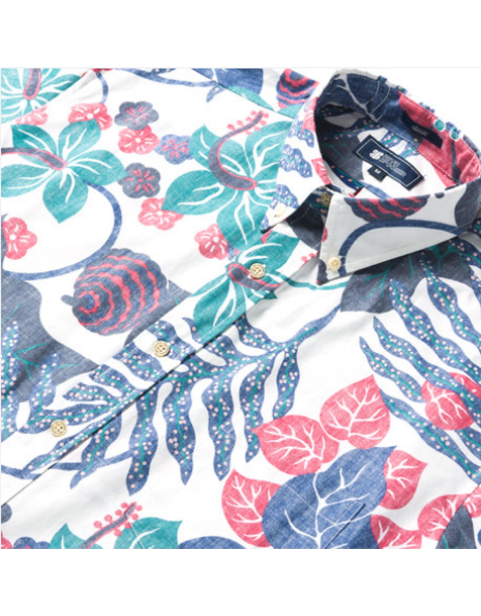 Reyn Spooner Reyn M473912519 San Clemente Button Front Coconut Milk