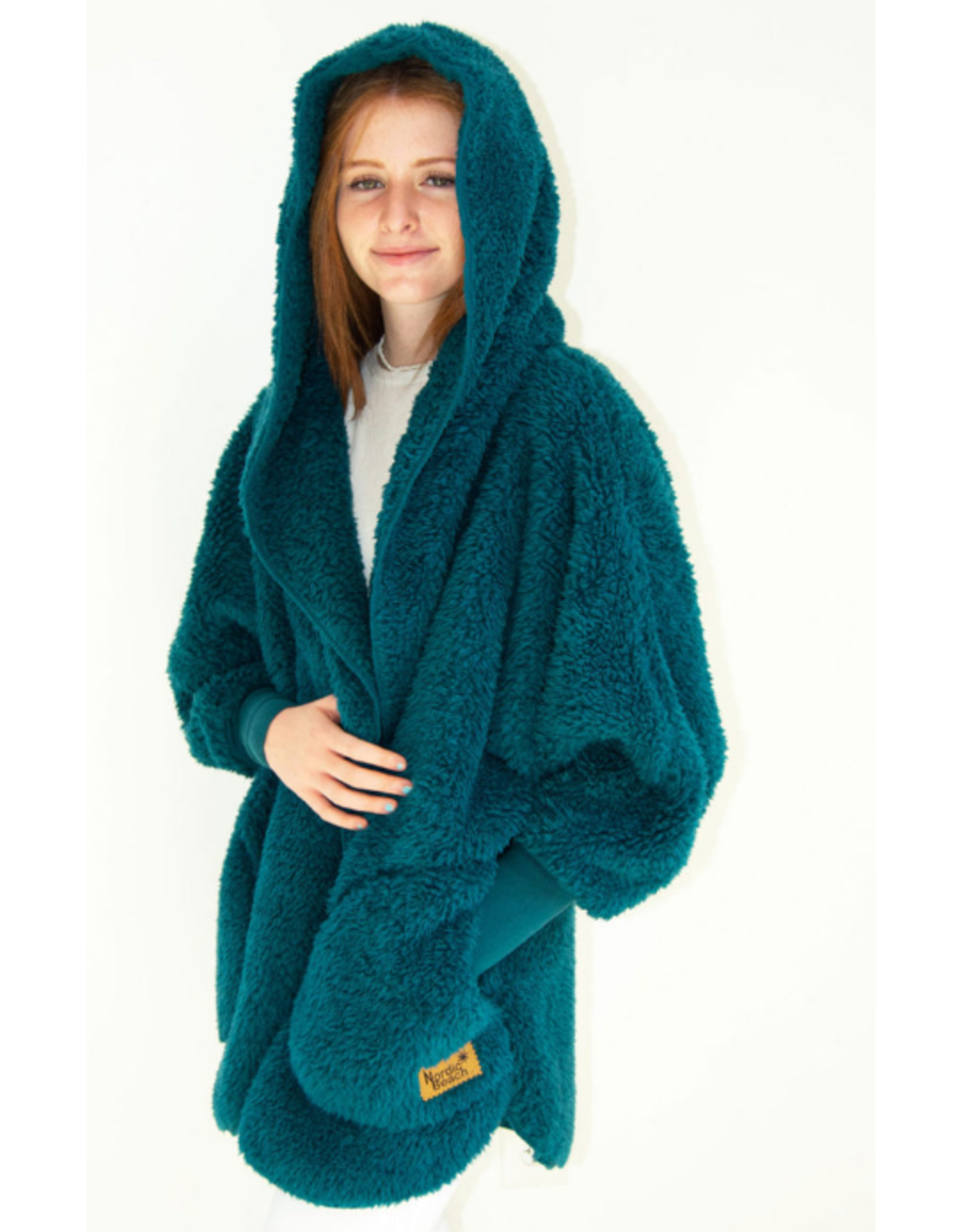 Nordic Beach Nordic Beach NB-SS Cozy Hooded Wrap One Size Sapphire Sea