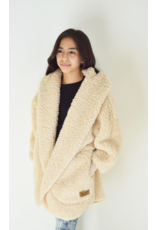 Nordic Beach Nordic Beach NB-P-FF Petite Cozy Hooded Wrap One Size  Fluffy Frappe Beige