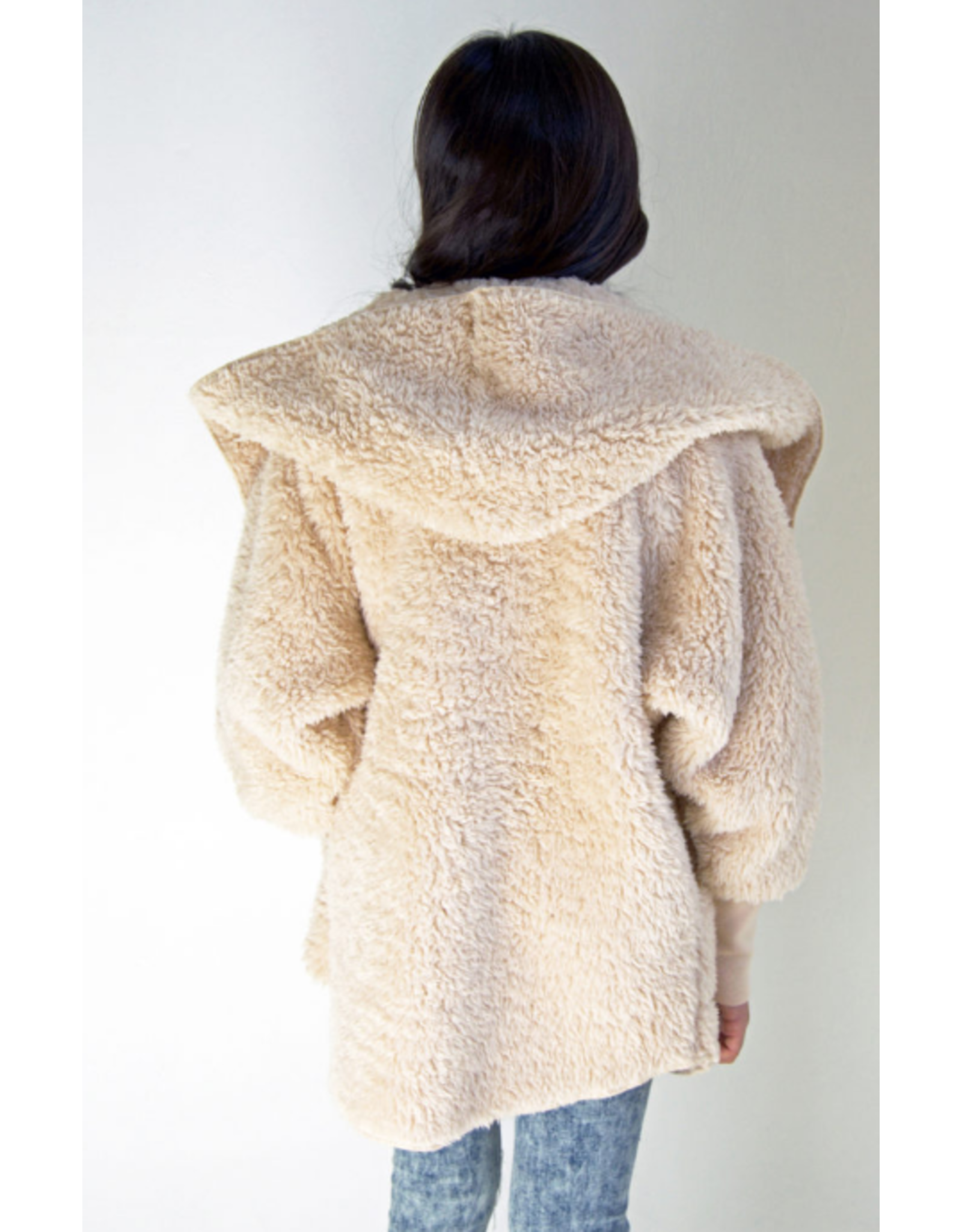 Nordic Beach Nordic Beach NB-P-FF Petite Cozy Hooded Wrap One Size  Fluffy Frappe Beige