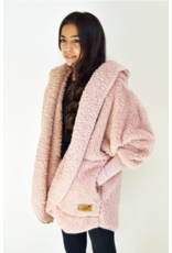 Nordic Beach Nordic Beach NB-P-BW Petite Cozy Hooded Wrap One Size  Blush Wine