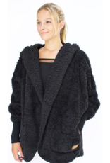 Nordic Beach Nordic Beach NB-P-BL Petite Cozy Hooded Wrap One Size  Black Licorice Nordic Beach Nordic Beach NB-P-BL Petite Cozy Hooded Wrap One Size  Black Licorice