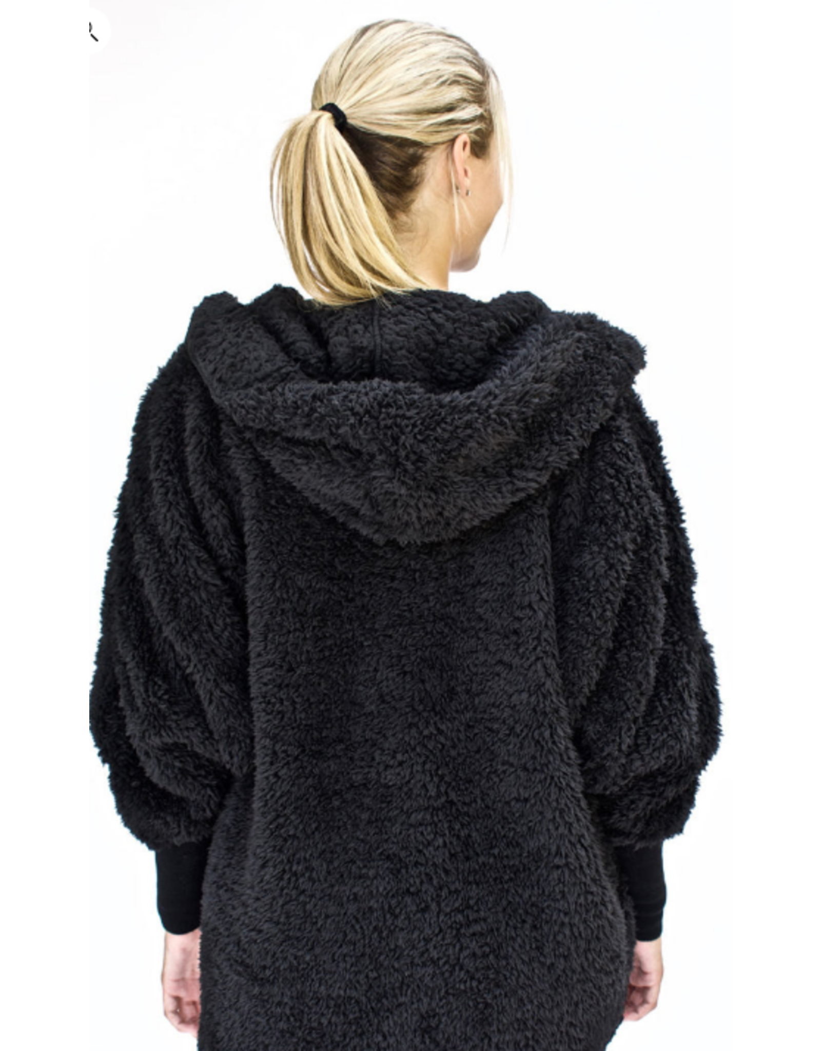 Nordic Beach Nordic Beach NB-P-BL Petite Cozy Hooded Wrap One Size  Black Licorice