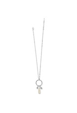 Brighton Brighton JM5123 Pebble Pearl Charm Ring Necklace Brighton Brighton JM5123 Pebble Pearl Charm Ring Necklace