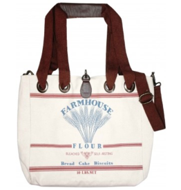 Vintage Addiction Vintage Addiction HB00519 Farmhouse Flour Sack Canvas Tote/Crossbody