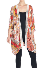 Coco + Carmen Coco 2019046A Crochet Trim Kimono Coco + Carmen Coco 2019046A Crochet Trim Kimono