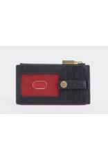 Hammitt Hammitt  210 West Black Brushed Gold Red Zip Card Holder 11048