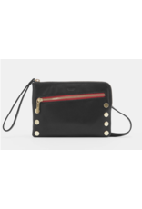 Hammitt Hammitt Nash Small Black Brushed Gold Red Zipper Handbag 14697