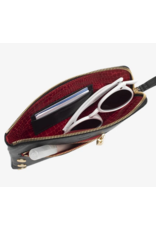 Hammitt Hammitt Nash Small Black Brushed Gold Red Zipper Handbag 14697