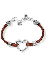 Brighton Brighton J3246A Brown Heritage Heart Bracelet