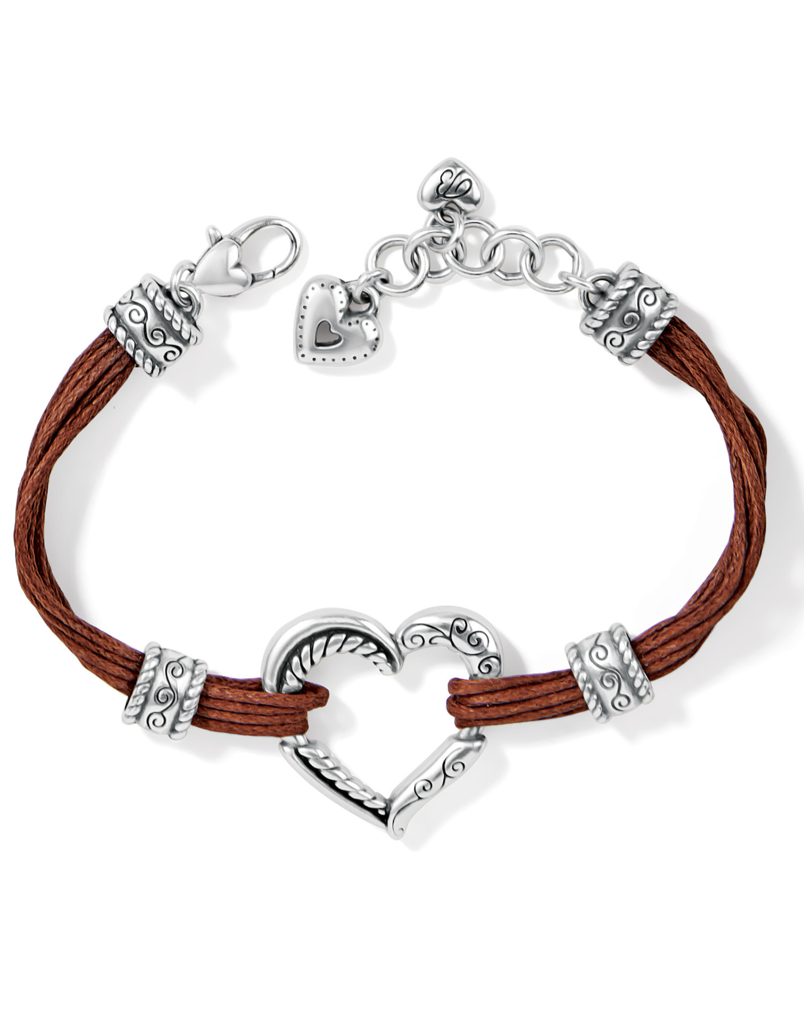 Brighton Brighton J3246A Brown Heritage Heart Bracelet