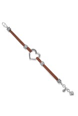 Brighton Brighton J3246A Brown Heritage Heart Bracelet