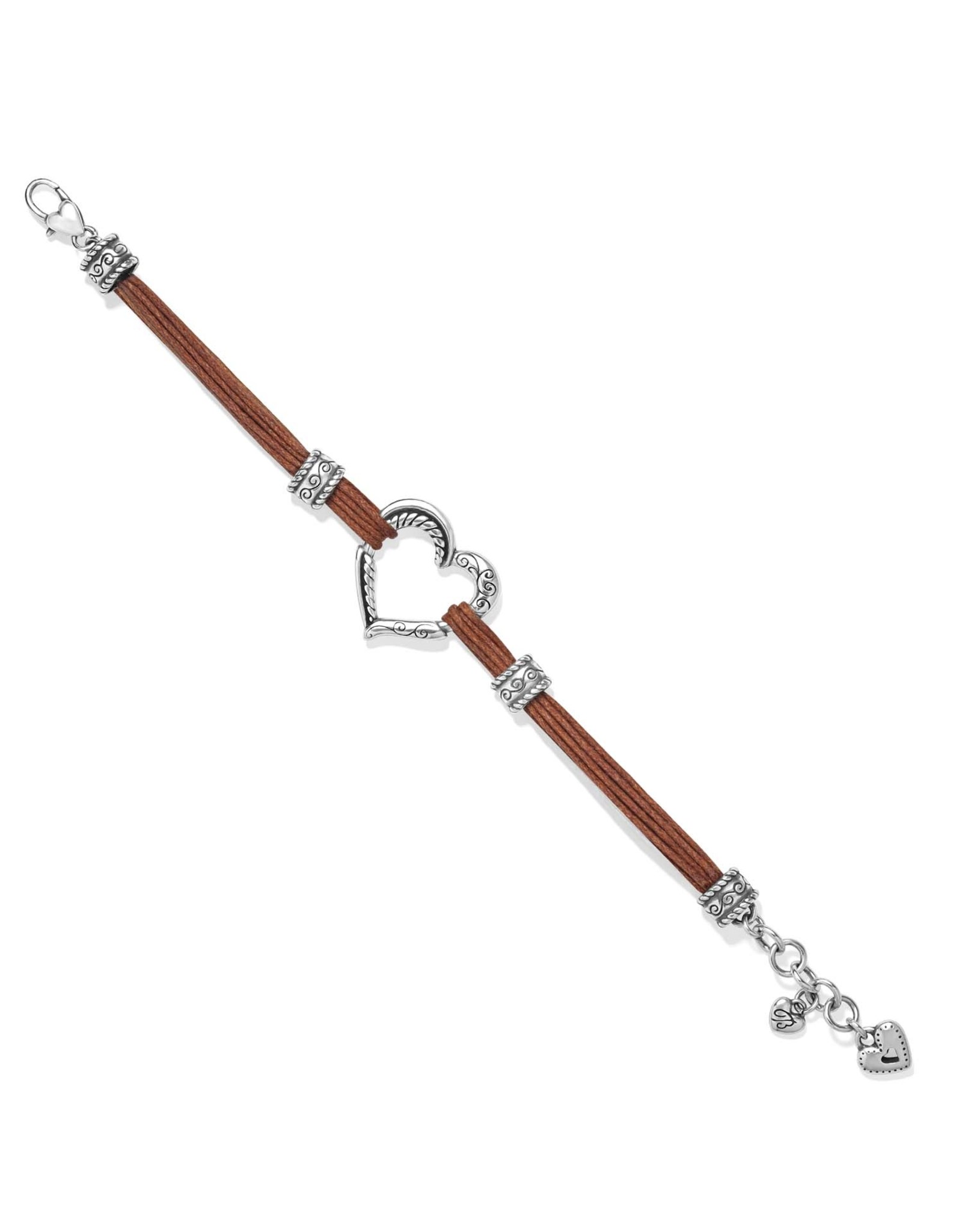 Brighton Brighton J3246A Brown Heritage Heart Bracelet