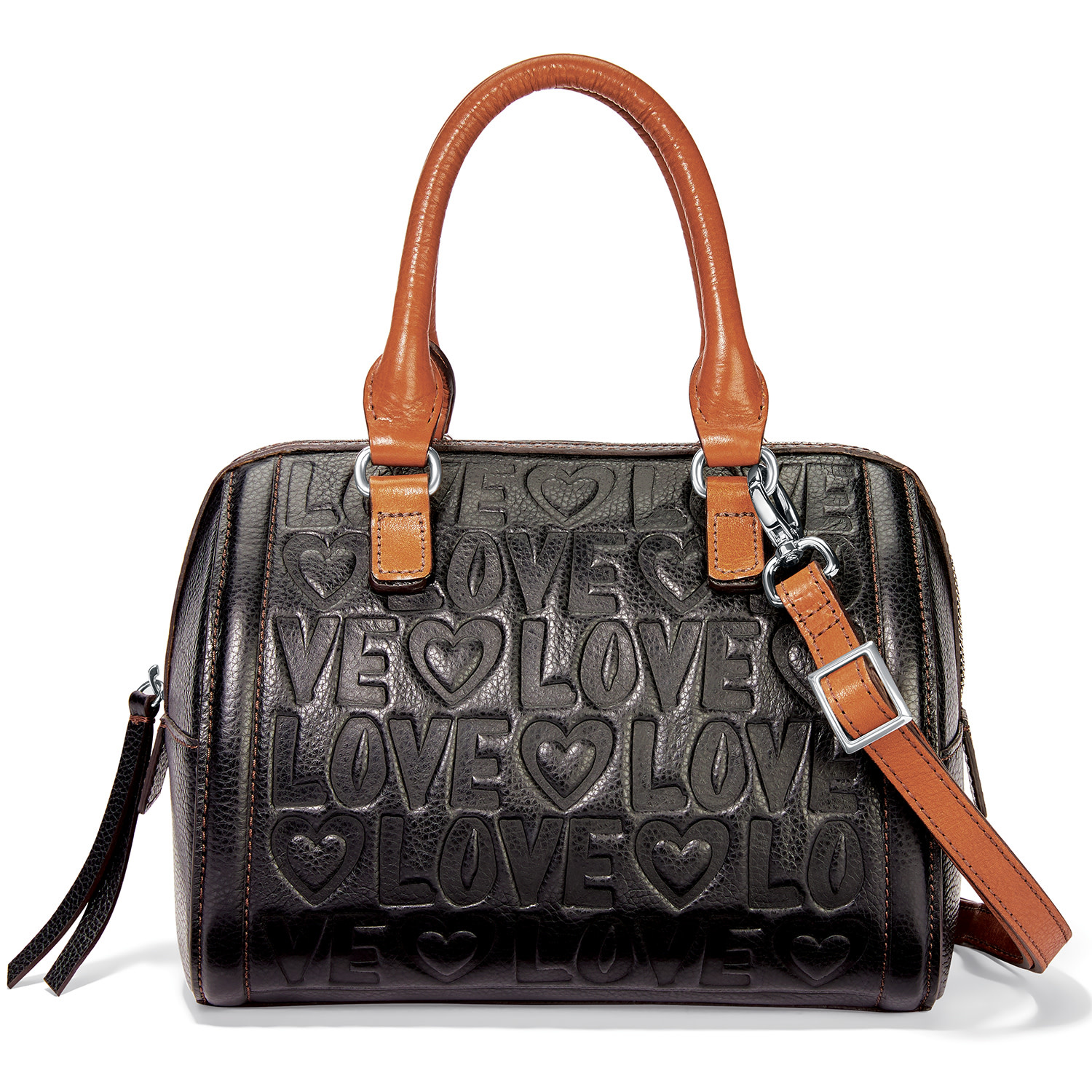 Brighton H37433 Black Deeply in Love Satchel - The Mercantile at
