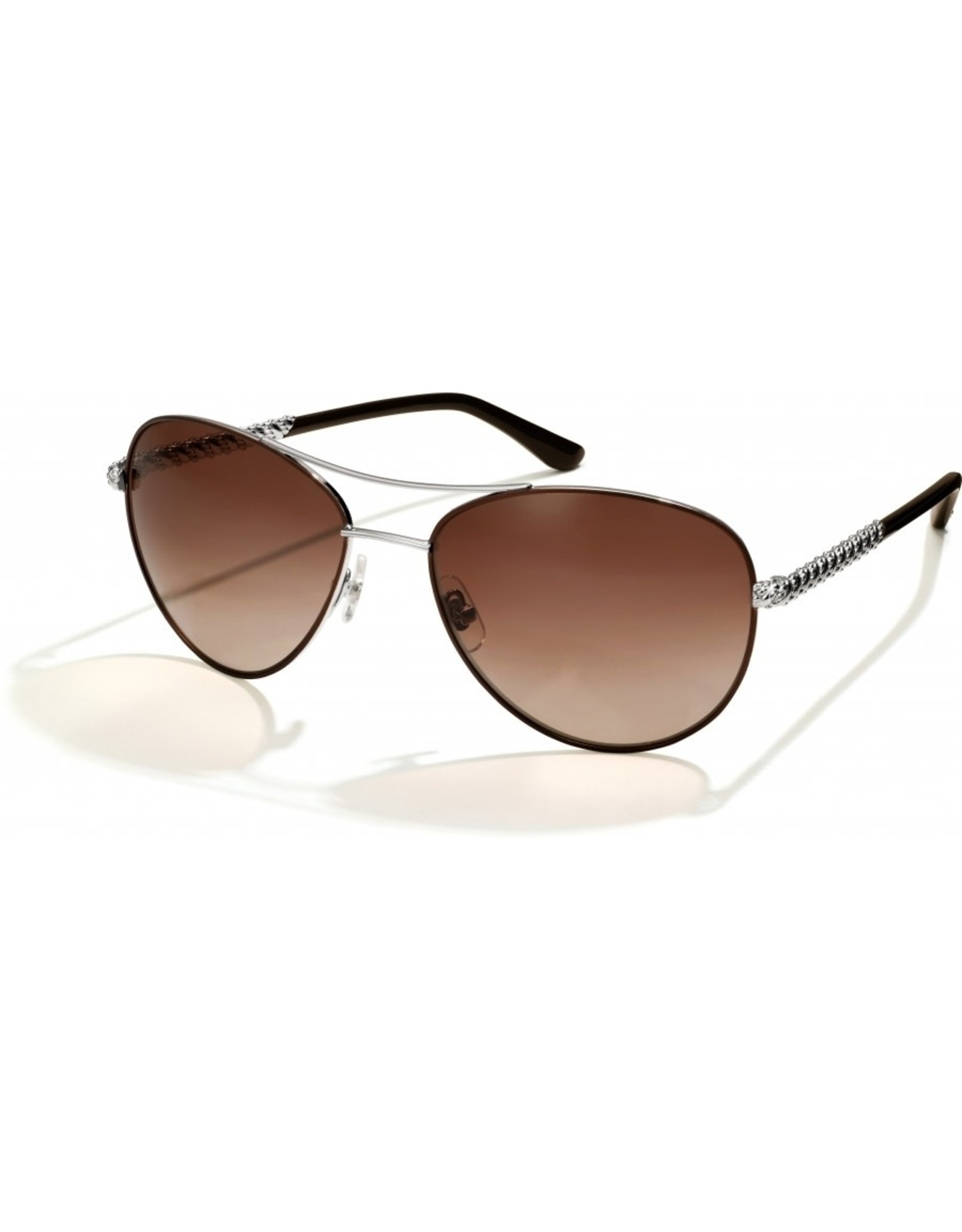 Brighton Brighton A12707  Helix Chocolate Silver Sunglasses