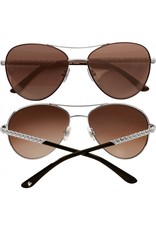 Brighton Brighton A12707  Helix Chocolate Silver Sunglasses