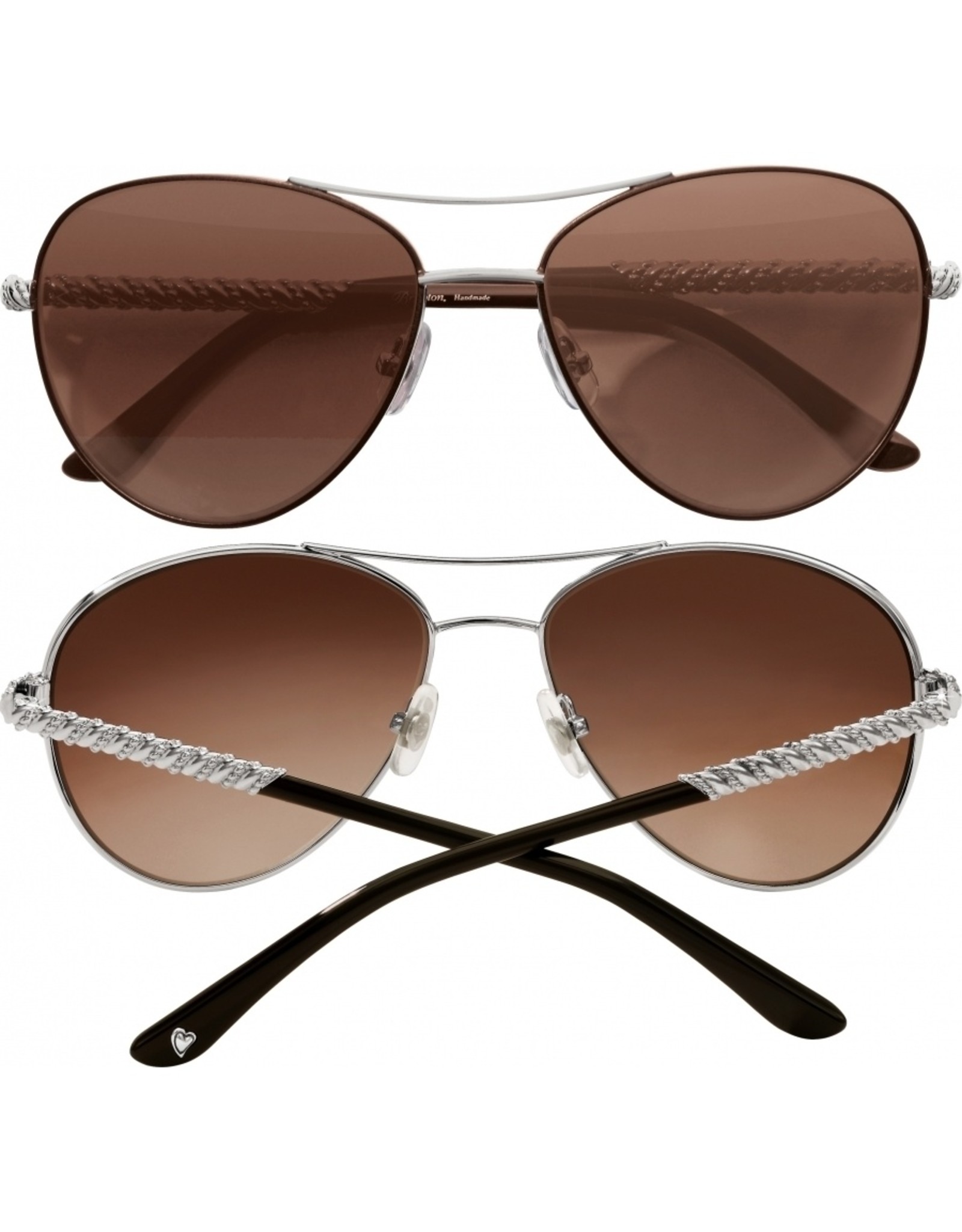 Brighton Brighton A12707  Helix Chocolate Silver Sunglasses
