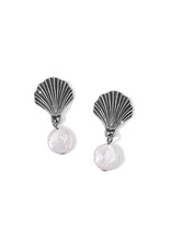 Brighton Brighton JA8713 Silver Shells Pearl Drop Earrings