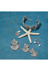 Brighton Brighton JF9540 Silver Shells Flex Cuff Bracelet Brighton Brighton JF9540 Silver Shells Flex Cuff Bracelet