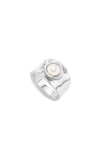 Uno de 50 Uno de 50 ANI0609BPLM My Talisman Silver Band With Pearl Ring